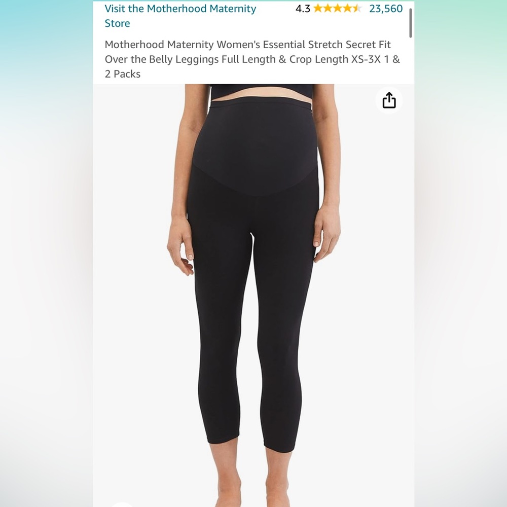 2 pairs of Motherhood Maternity leggings
